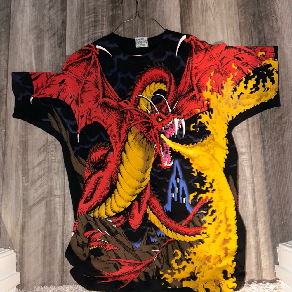 Liquid blue dragon tee